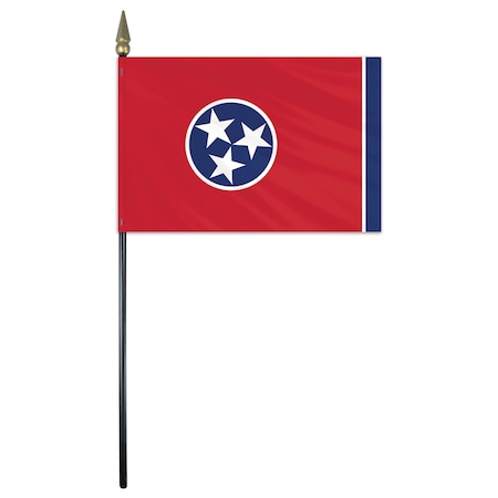 Global Flags Unlimited Tennessee Stick Flag 4"x6" E Gloss 200624